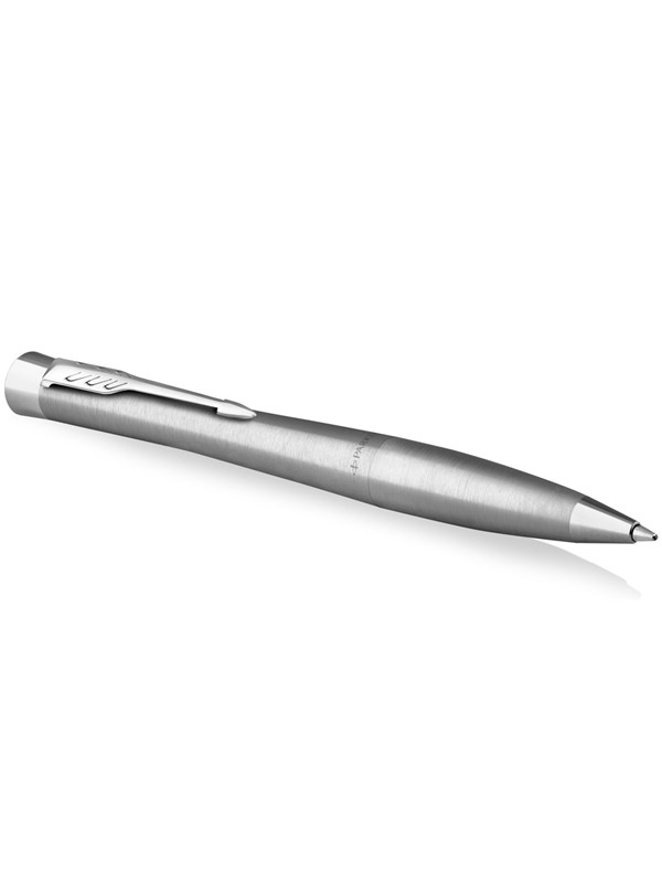Parker Urban Twist Ballpoint Pen | Metro Metallic with Chrome Trim | Medium Point Blue Ink Refill | Gift Box