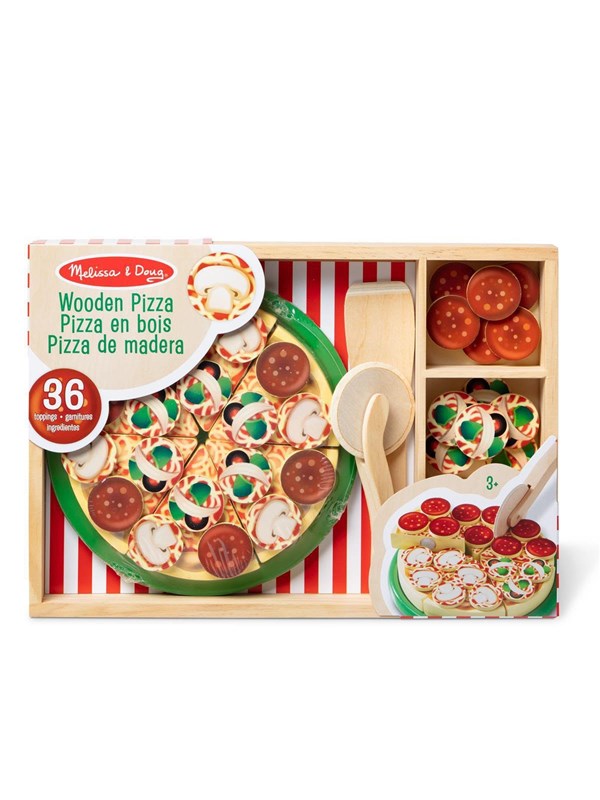 Melissa & Doug Food Play Wooden Pizza