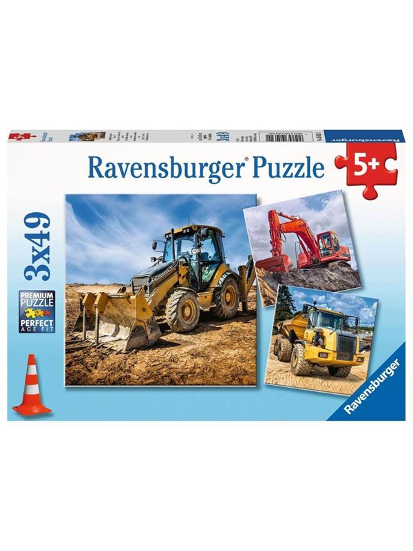 Ravensburger Digger At Work! 3x49P Gulv