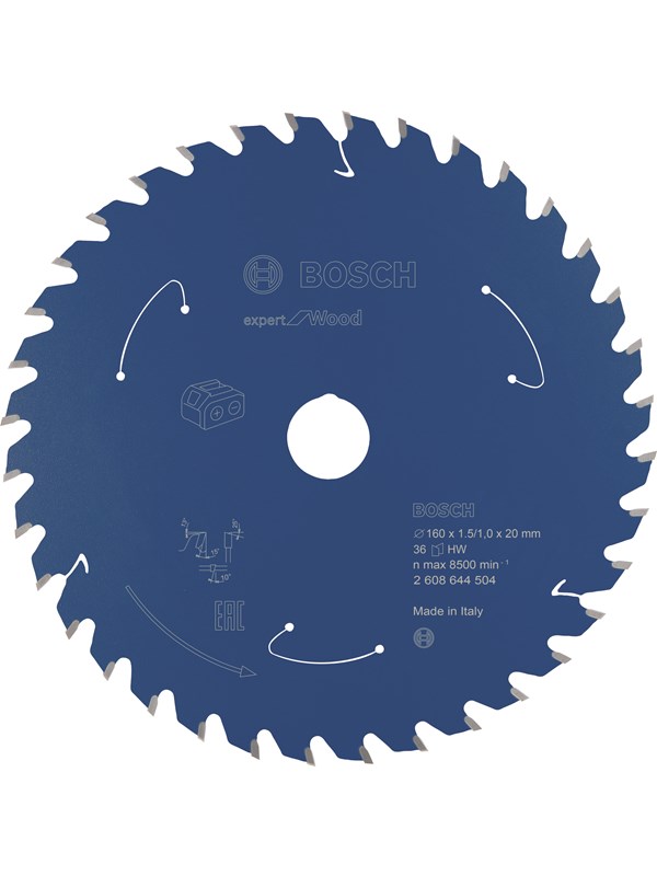 Bosch Expert for Wood-sirkelsagblad for batteridrevne sager 160x1,5/1x20 T36
