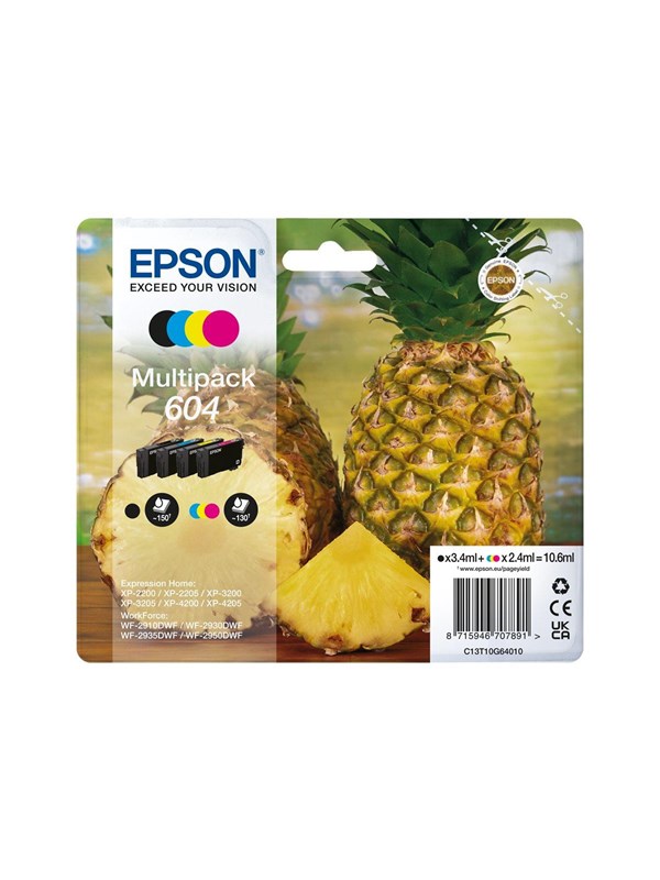 Epson 604 Multipack (Black Yellow Cyan Magenta) Ink