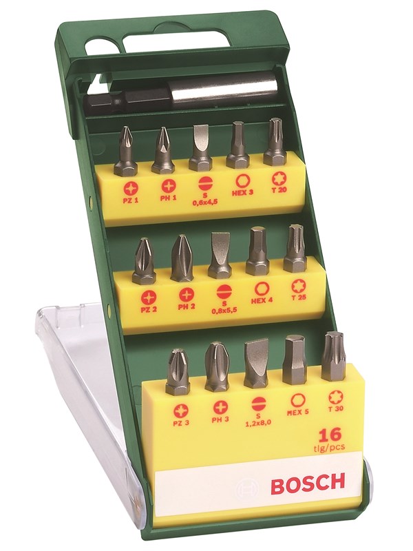 Bosch 16-delers sett med skrubits