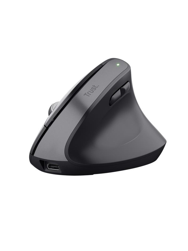 Trust Bayo+ Wireless Multidevice - Ergonomisk mus - Optisk - 6 - Svart