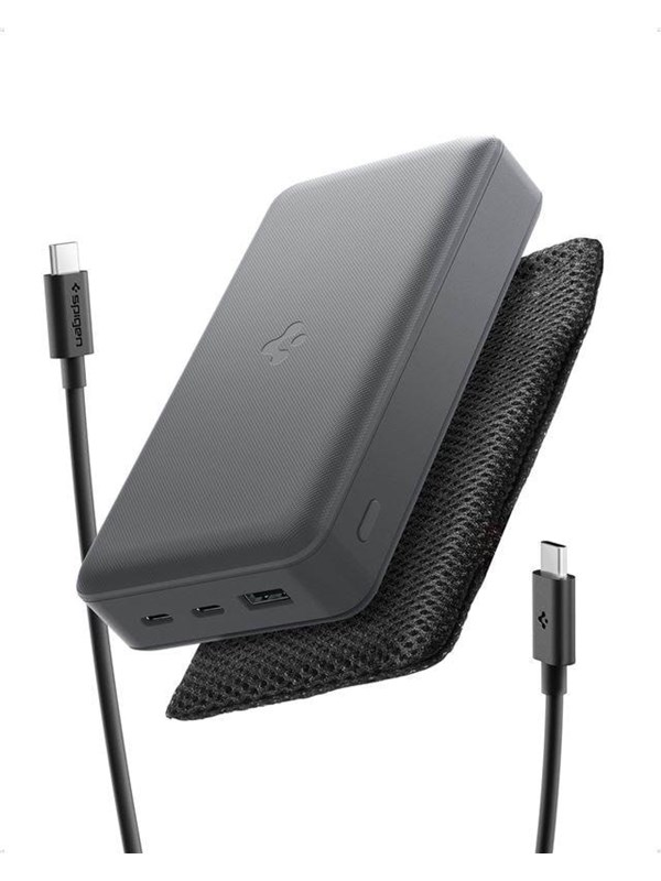 Spigen Essential 30 -000mAh 30W Portable Charger - gray EA3030 Nødlader - Grey - 30000 mAh