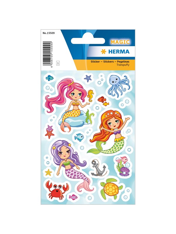 HERMA Stickers little mermaid Transpuffy