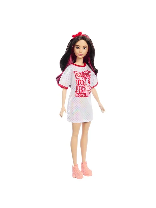 Barbie Fashionistas Red Mess Dress - White Red