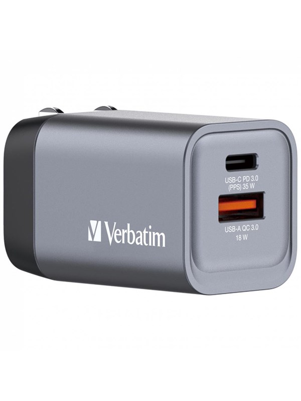Verbatim power adapter - GaN - 24 pin USB-C USB - 35 Watt