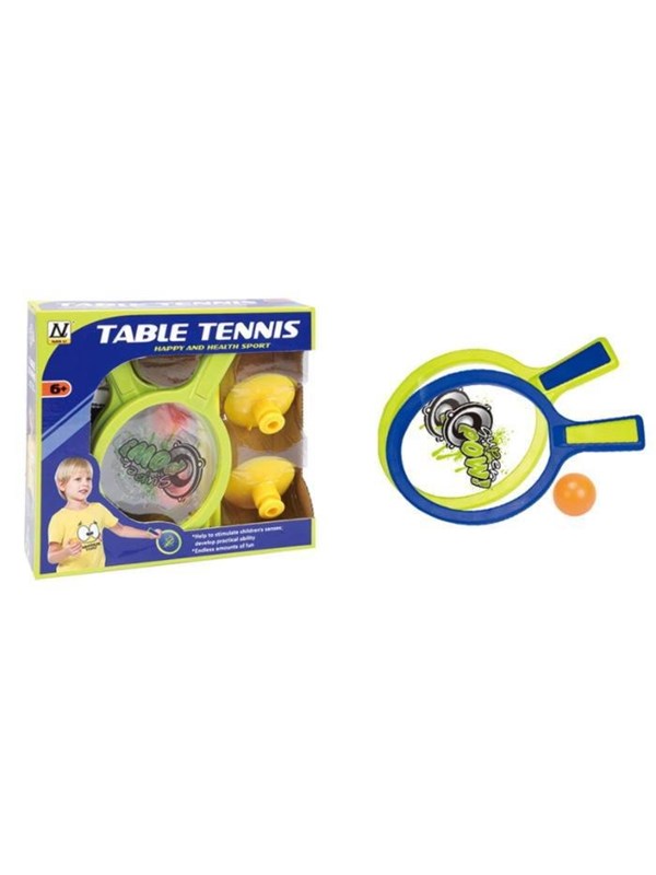 Masen Toys Bordtennis sæt m/bat bolde net m sugekopper +3år