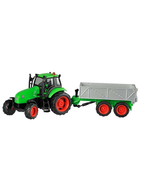 Kids Globe Tractor with Trailer Light & Sound 1:32