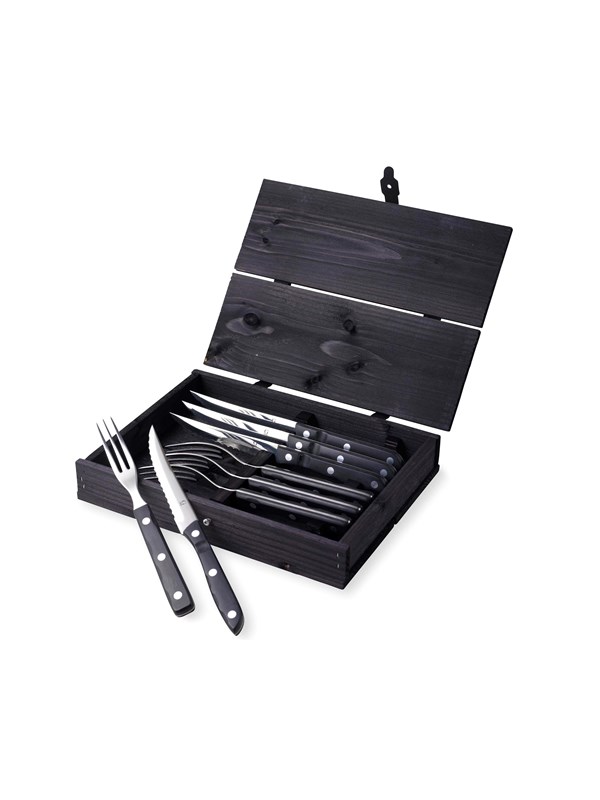 Gense Old Farmer Black steak/grill cutlery 8 pcs