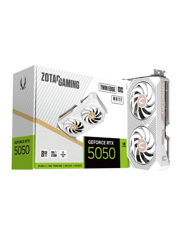 ZOTAC GeForce RTX 5050 Twin Edge OC White - 8GB GDDR6 RAM - Grafikkort