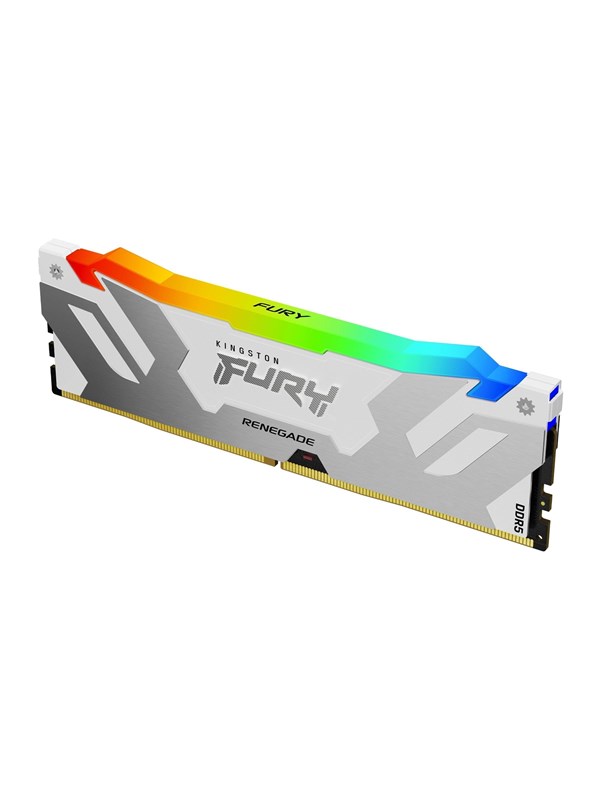 Kingston FURY Renegade RGB DDR5-6400 - 16GB - CL32 - Single Channel (1 pcs) - Intel XMP - Hvit med RGB