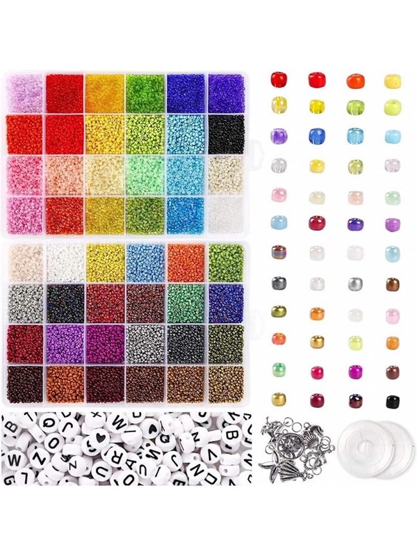 Pro Kiera Smykkesett - Rocailles Perler - 35000 stk