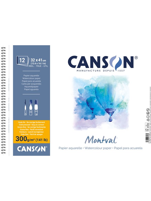 Canson Montval CP 32x41 cm 300G Spiral Pad 12 SH