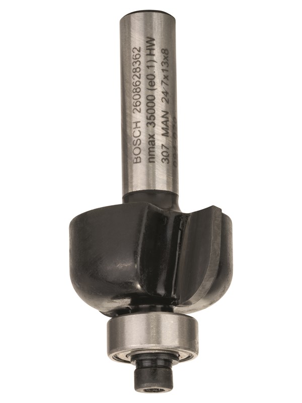 Bosch Avrundingsfresejern, 8 mm, R1 6 mm, D 24,7 mm, L 13 mm, G 53 mm 8 mm, R1 6 mm, D 24,7 mm, L 13 mm, G 53 mm