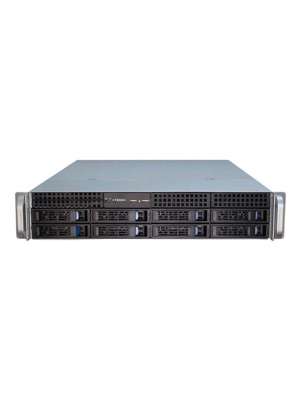 Inter-Tech IPC 2U-2408 - Kabinett - Server (Rack) - Svart