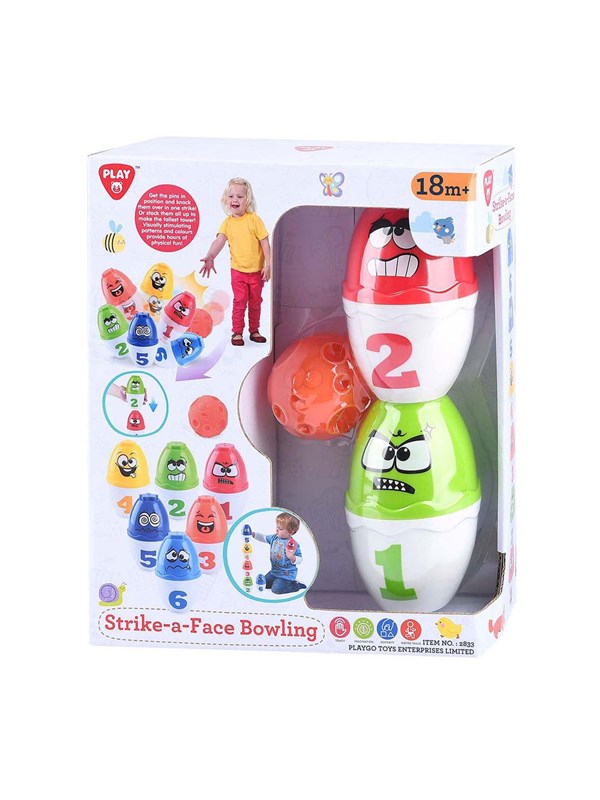 PLAY Bowling Playset Faces 13pcs.