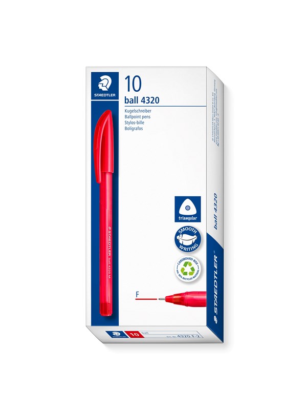 Staedtler Ballpoint pen ball 4320 10 pcs F red