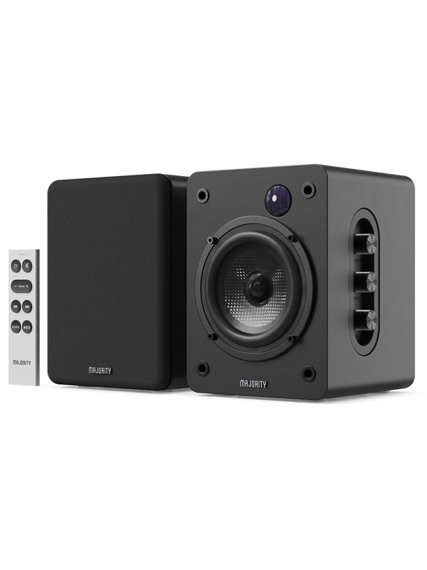 Majority D50X Bluetooth Bookshelf Speakers - Black
