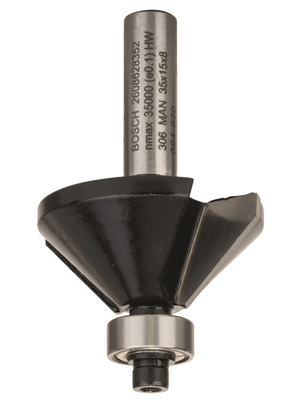 Bosch Fasefresejern, 8 mm, B 11 mm, L 15 mm, G 56 mm, 45° 8 mm, B 11 mm, L 15 mm, G 56 mm, 45°