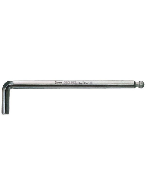 Wera 950 PKL L-key metric chrome-plated 3.0 mm