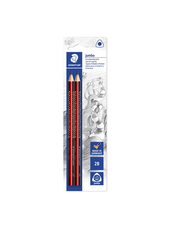 Staedtler Pencil jumbo 2B 2pcs bc    FSC 100%