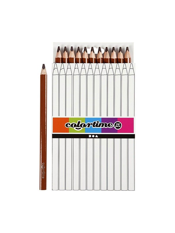 Creativ Company Triangular Jumbo colored pencils - Brown 12pcs.