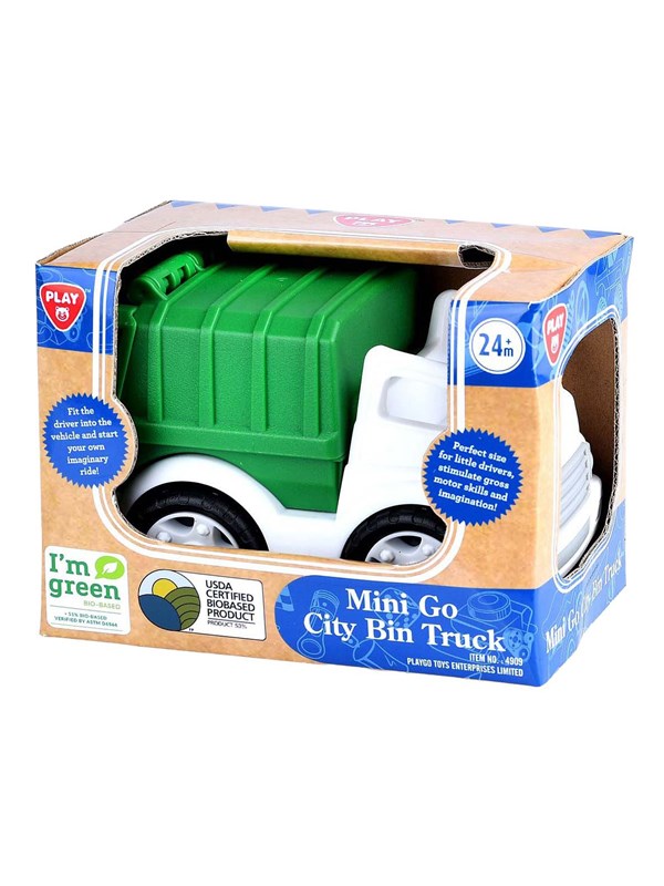 PLAY Bio Based Garbage Truck White Green