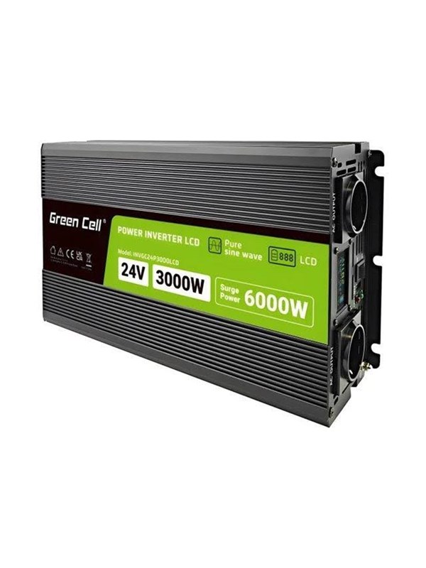 Green Cell - DC to AC power inverter - 3000 Watt Strømforsyning (PSU) - 3000 Watt - ATX - 80 Plus