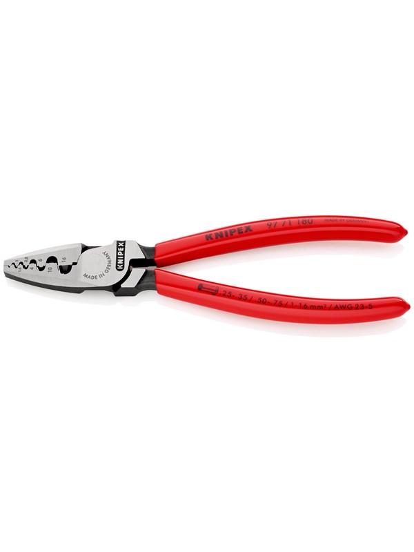 KNIPEX Presstenger for endehylser, Med pressdor