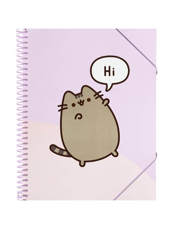 Pusheen - A4 binder with elastic band + 30 clear pockets