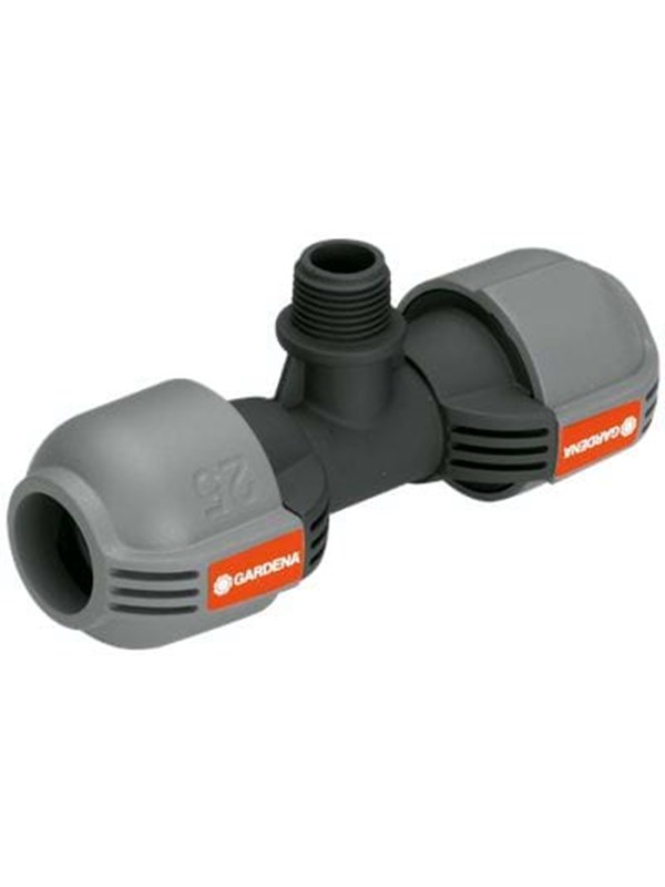 Gardena T-stykke 25 mm x 1/2" med hann-gjenger