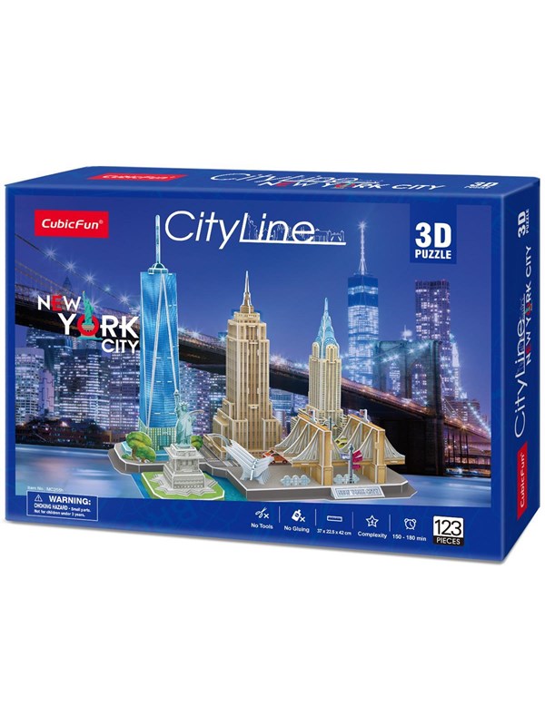 Cubic Fun City Line New York City 3D 123 pcs 3D Puslespill