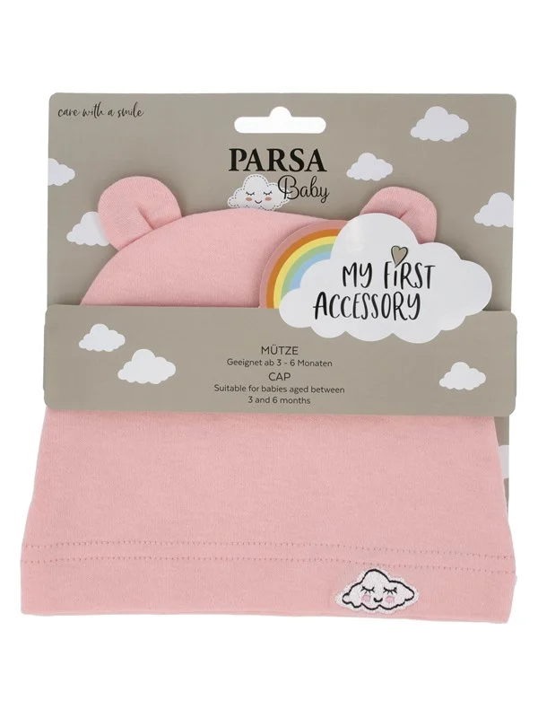 Parsa Baby Babylue med ører og skybroderi - rosa