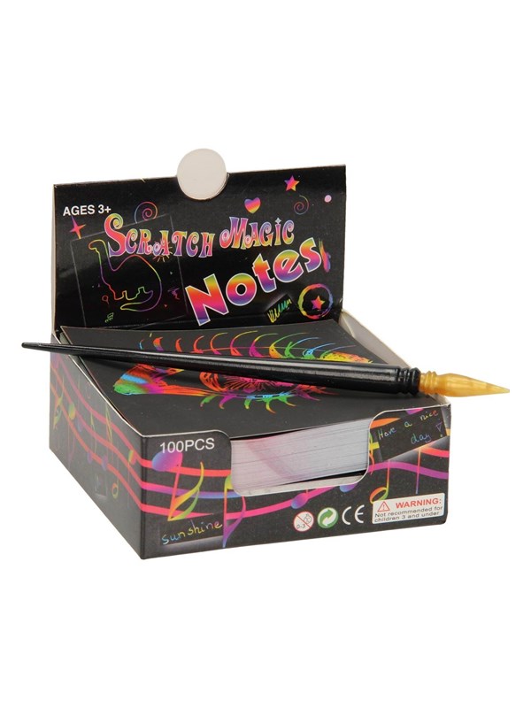 Pocket Money Magic Color Scratch Notes with pen. 100 Sheets