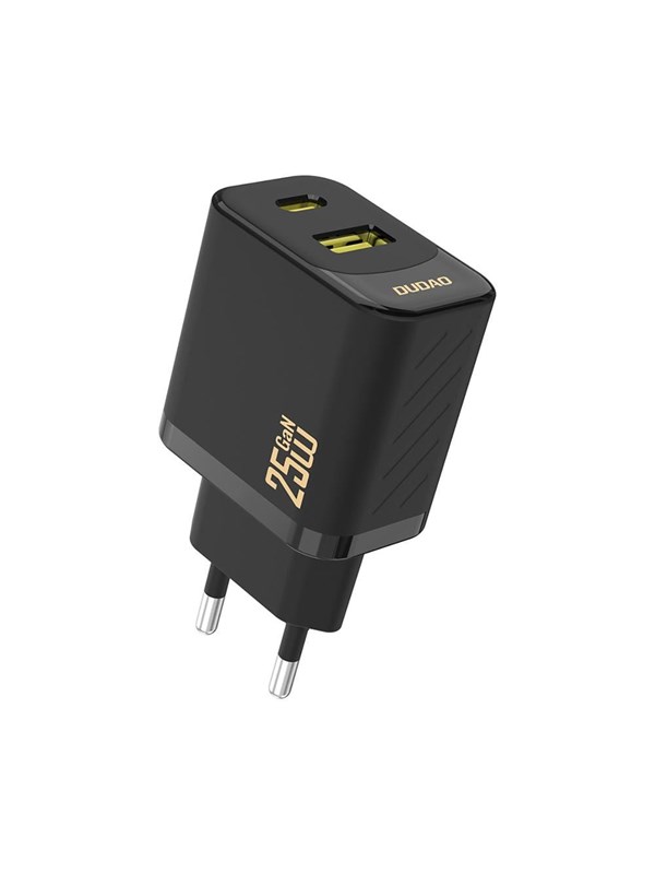 Dudao A26T GaN 25W USB-A USB-C Charger - Black