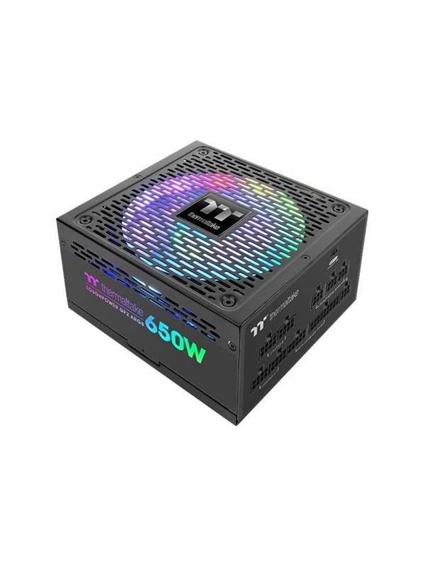 Thermaltake ToughPower GF2 ARGB TTP-650AH3FSG-A Strømforsyning (PSU) - 650 Watt - 140 mm - ATX - 80 Plus Gold sertifisert