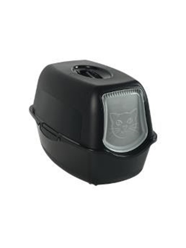 rotho Bailey Hooded litter box Black