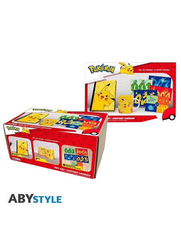 ABYstyle - POKEMON Gift set Pikachu A5 Notebook + Mug + Postcards - Gavepakke