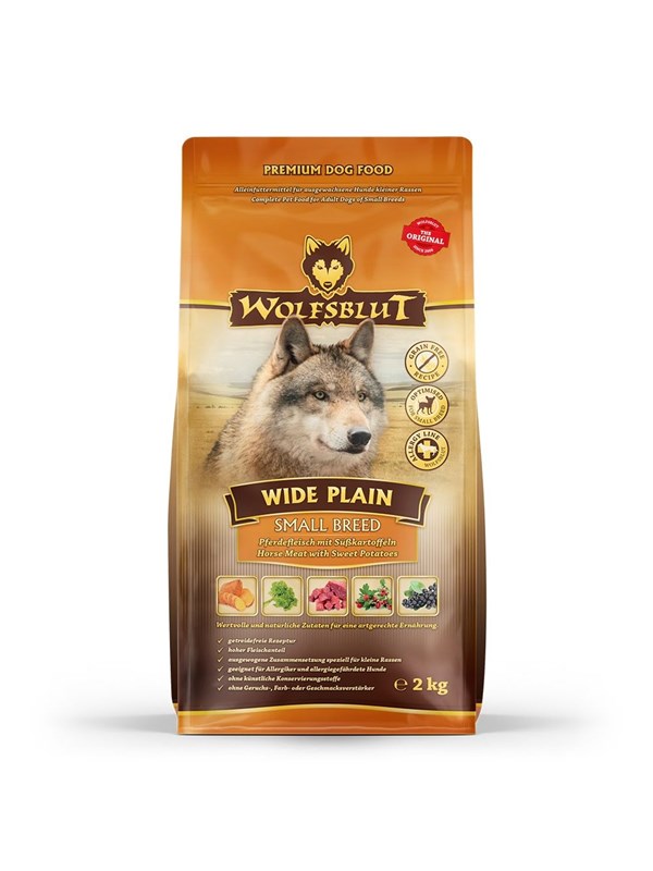 Wolfsblut Wide Plain Small breeds Horse with sweet potatoes - dry dog food - 2kg