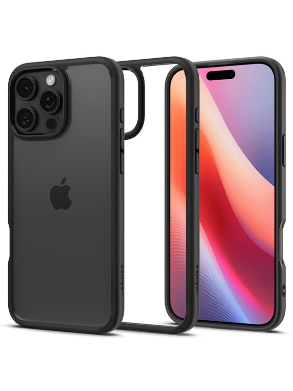 Spigen Crystal Hybrid - Matte Black - iPhone 16 Pro Max
