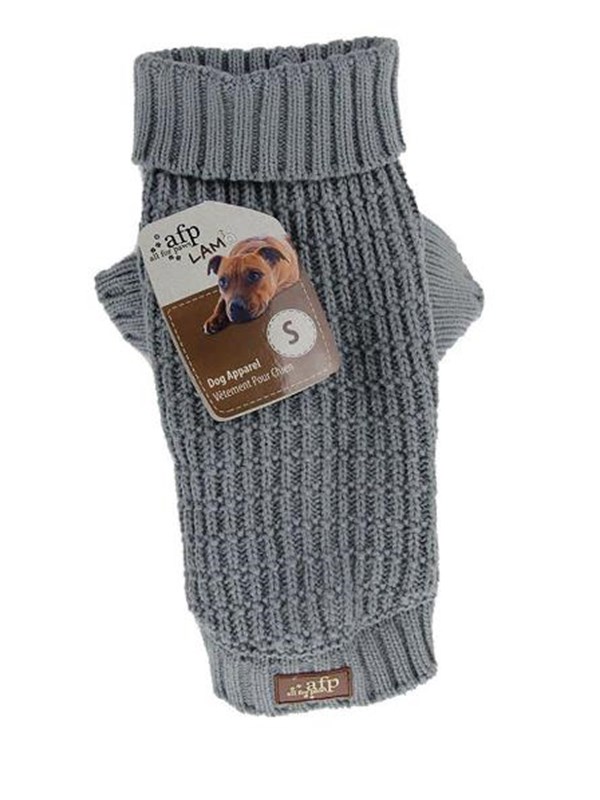 AFP All For Paws - Knitted Dog Sweater Fishermans Grey XXL 46cm