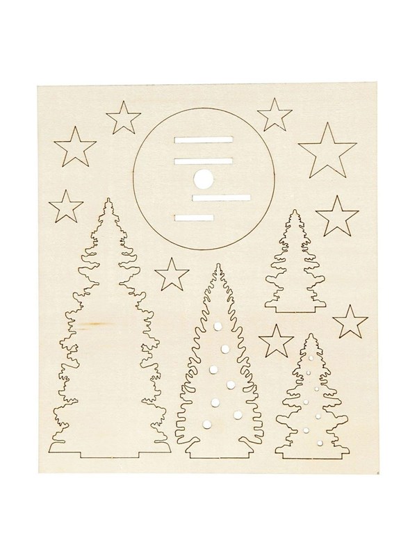 Creativ Company Create and decorate your wooden Christmas trees