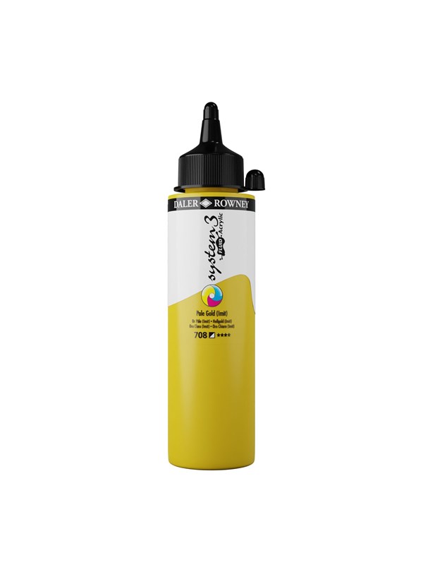 Daler-Rowney System3 Fluid Acrylic 250 ml Pale Gold Imit