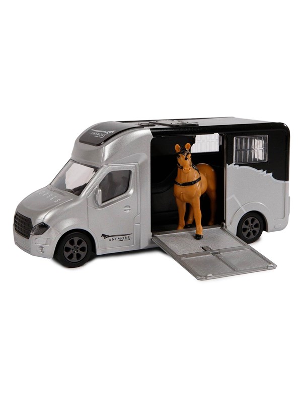Kids Globe Die-cast Horse Truck with Light and Sound Gray