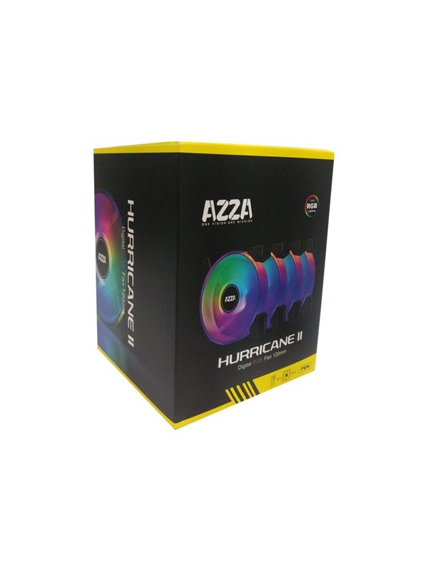 AZZA Hurricane II - case fan - Kabinettvifte - 120mm - Svart
