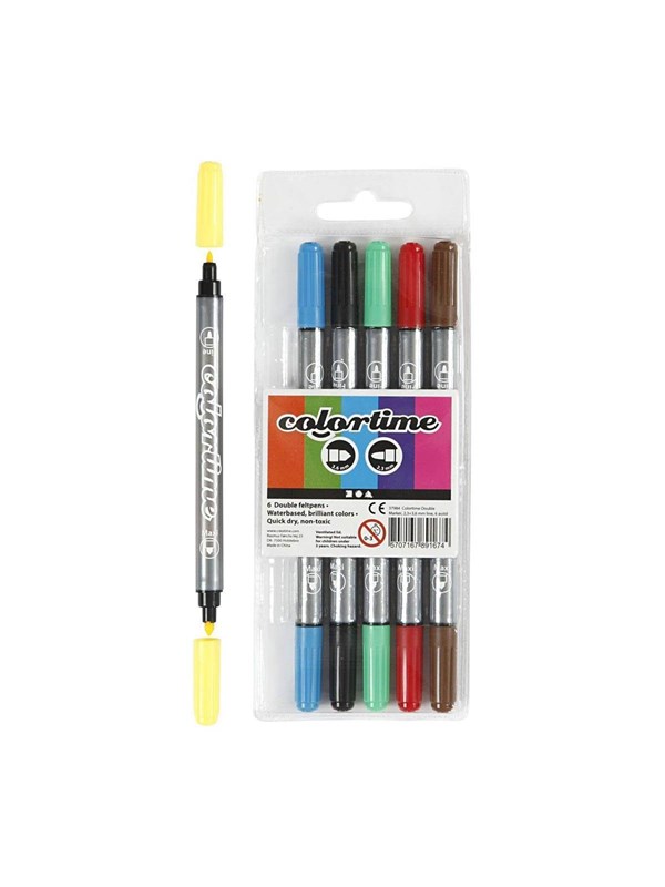 Creativ Company Colortime double ink 6pcs.