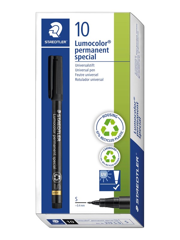 Staedtler Universal pen Lumocolor spec S blac 10 pcs