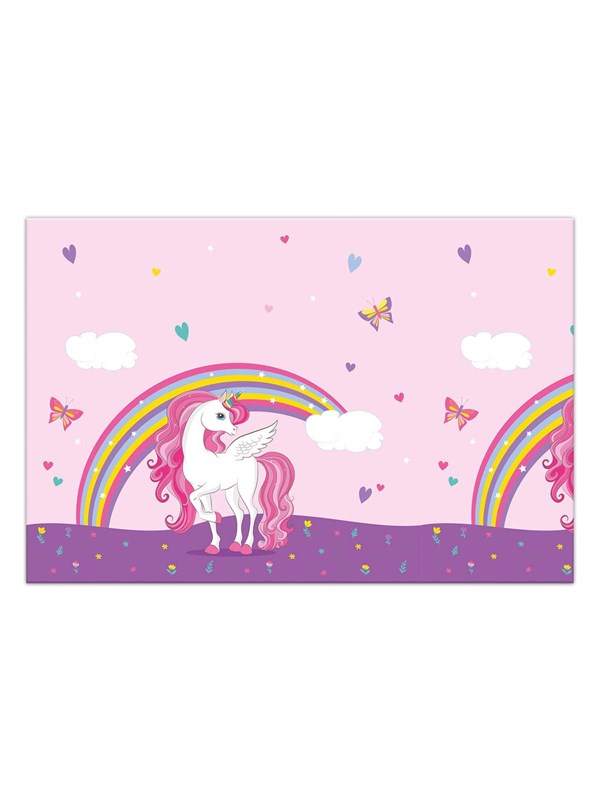 Globos Tablecloth Unicorn Rainbow Colors 120x180cm