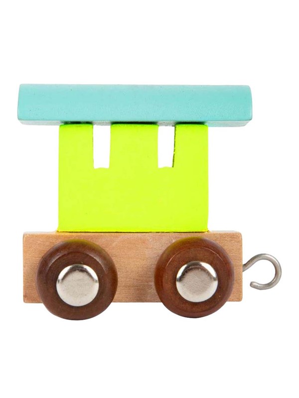 Small Foot - Wooden Letter Train Wagon Colored - 12 pieces